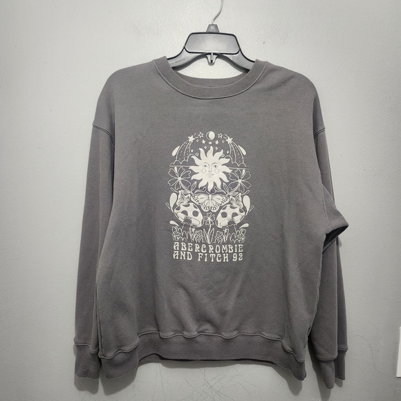Abercrombie & Fitch Tops - Abercrombie & Fitch Charcoal Crewneck Sweatshirt Size S